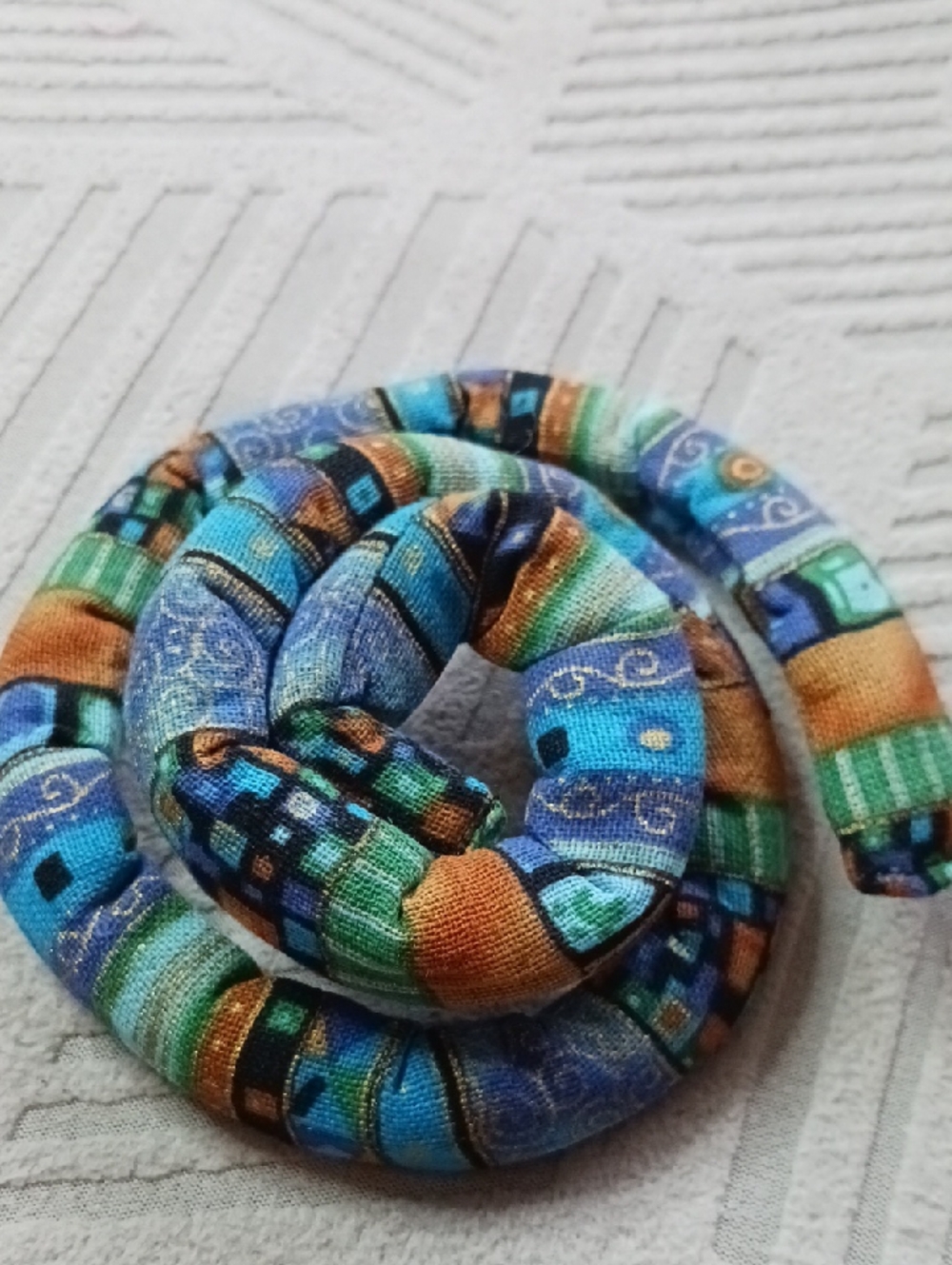 Coil Dreadlock Curly Hair Wrap - Teal, Blue, Green & Orange